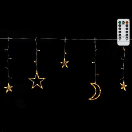 Aigostar - LED spoljni lanac 120xLED/6W/230V/8 funkcija 3x0,6m IP44 topla bela + daljinski upravljač
