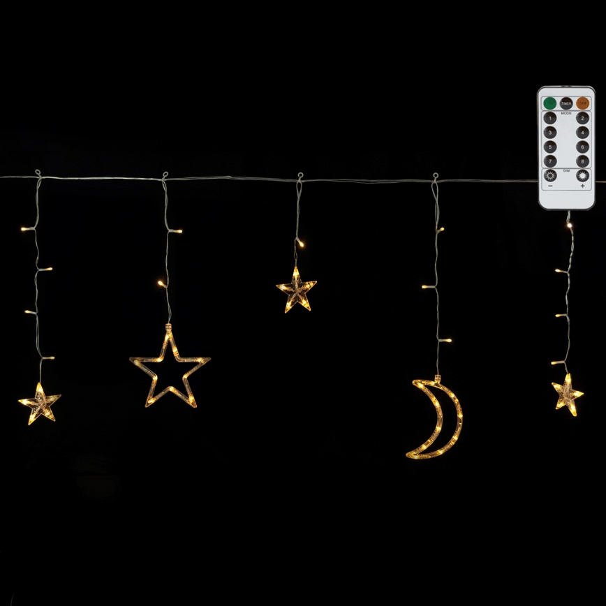 Aigostar - LED spoljni lanac 120xLED/6W/230V/8 funkcija 3x0,6m IP44 topla bela + daljinski upravljač