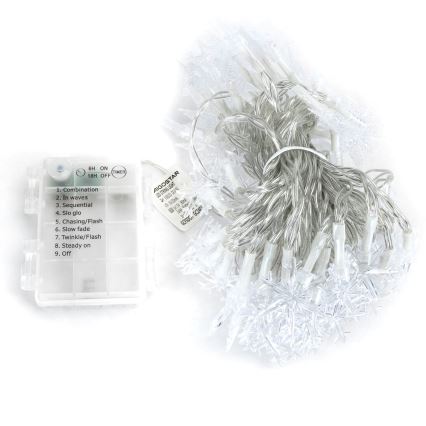 Aigostar - LED spoljni lanac 25xLED/8 funkcija 3xAA 2,5m IP44 topla bela zvezde