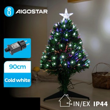 Aigostar - LED spoljna božićna jelka LED/3,6W/230V 90 cm IP44 hladno bela