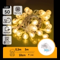 Aigostar - LED spoljna girlanda 50xLED/3xAA/8 funkcija 5,3 m IP44 topla bela