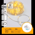 Aigostar - LED spoljni božićni lanac 100xLED/8 funkcija 3xAA 10,3m IP44 topla bela