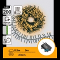 Aigostar - LED spoljni božićni niz 200xLED/8 funkcija 3xAA 5,3m IP44 topla bela
