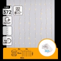 Aigostar - LED spoljni božićni niz 372xLED/8 funkcija 3xAA 6x1,2m IP44 topla bela