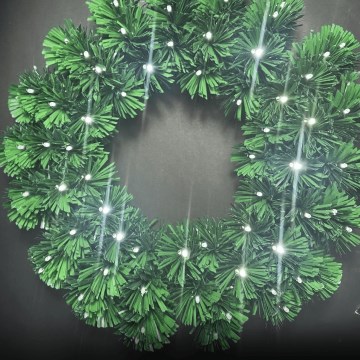 Aigostar - LED spoljni božićni venac 72xLED/3xAA prečnik 50cm IP44 hladno belo