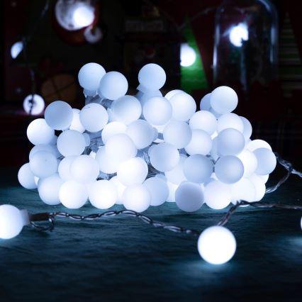 Aigostar - LED spoljašnji dekorativni lanac 100xLED/8 funkcija 10m IP44 hladno bela
