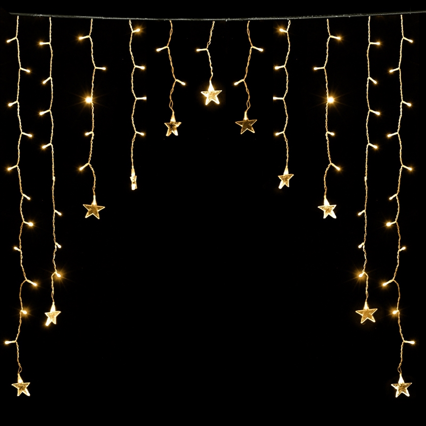 Aigostar - LED spoljašnji niz 168xLED/8 funkcija 3x1,5m IP44 toplo belo, u obliku zvezda