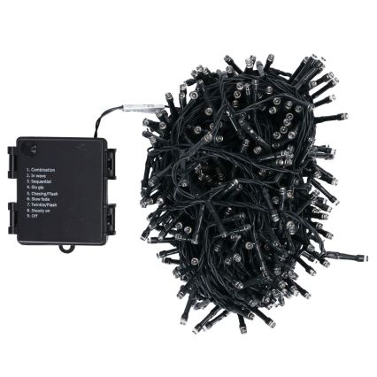 Aigostar - LED spoljašnji niz 500xLED/8 funkcija 4xAA 25,3 m IP44 toplo bela