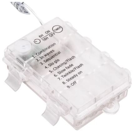 Aigostar-LED spoljni niz lampica 25xLED/3xAA/8 funkcija 2,8 m IP44 topla bela