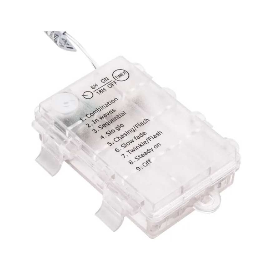 Aigostar-LED spoljni niz lampica 25xLED/3xAA/8 funkcija 2,8 m IP44 topla bela