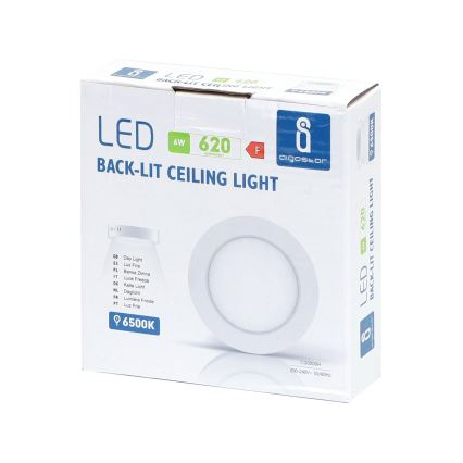 Aigostar - LED stropno nadgradno svetlo LED/6W/230V preč. 12,3 cm 6500K belo