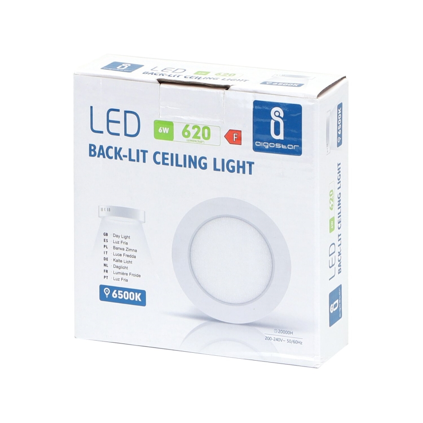Aigostar - LED stropno nadgradno svetlo LED/6W/230V preč. 12,3 cm 6500K belo