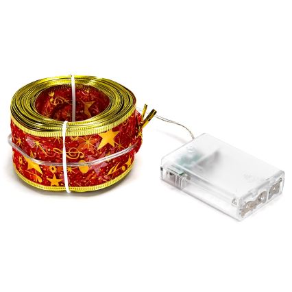 Aigostar - LED lanac 20xLED/3xAA 2 m topla bela, crvena