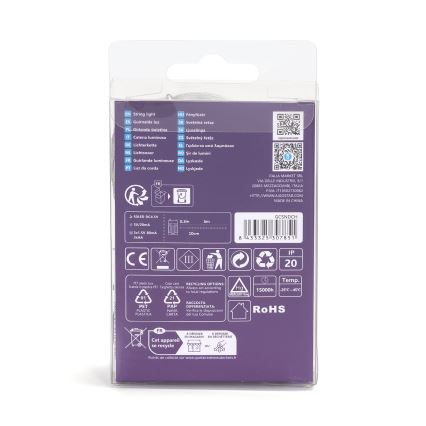 Aigostar - LED svetlosni lanac 50xLED/3xAA 5,3 m hladna bela