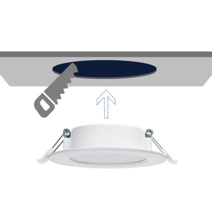 Aigostar - LED ugradna plafonska svetiljka LED/4W/230V 3000K prečnik 9,8 cm bela