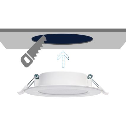 Aigostar - LED ugradno svetlo LED/6W/230V 3000K prečnik 11,8 cm bela