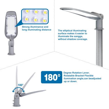 Aigostar - LED Ulična lampa SLIM LED/150W/230V 6500K IP65