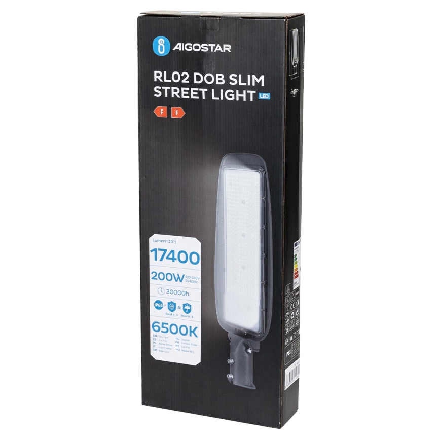 Aigostar - LED Ulična lampa SLIM LED/200W/230V 6500K IP65