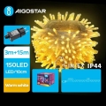 Aigostar - LED vanjski božićni niz 150xLED/8 funkcija 18m IP44 topla bela