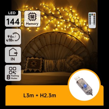 Aigostar - LED zidna dekoracija 144xLED/5W/5V topla bela