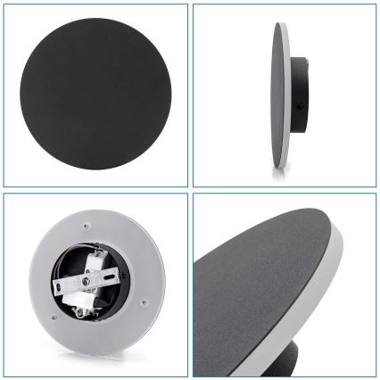 Aigostar - LED zidna svetiljka LED/6,5W/230V 3000K 18 cm crna