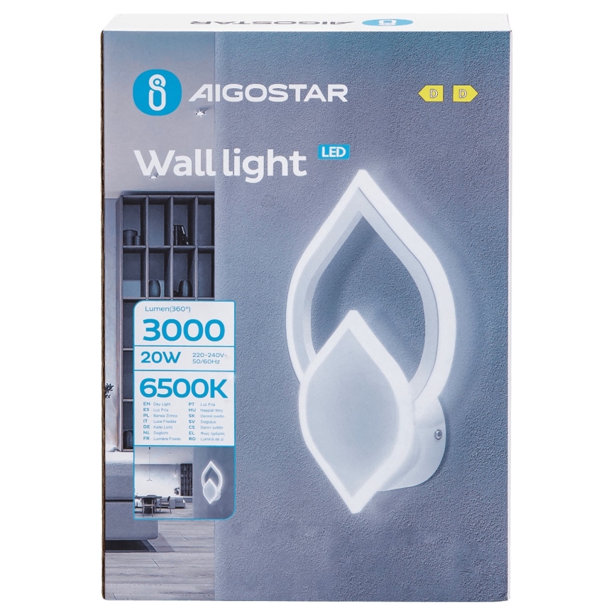 Aigostar - LED zidno svetlo LED/20W/230V 6500K belo