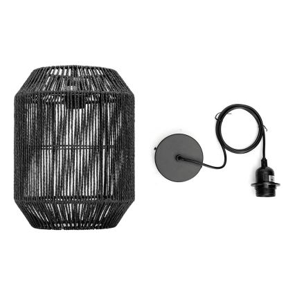 Aigostar - Luster na kablu 1xE27/60W/230V crna
