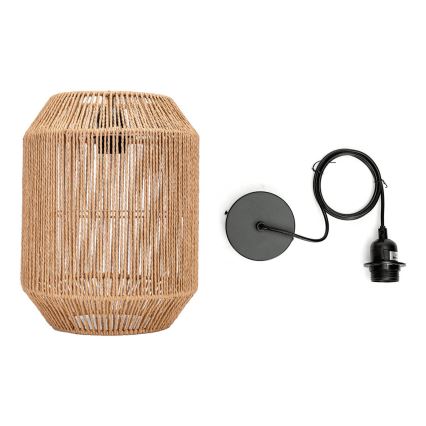 Aigostar - Luster na sajli 1xE27/60W/230V bež