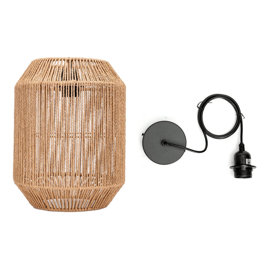Aigostar - Luster na sajli 1xE27/60W/230V bež