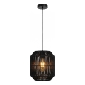 Aigostar - Luster na sajli 1xE27/60W/230V crne boje, prečnik 23 cm