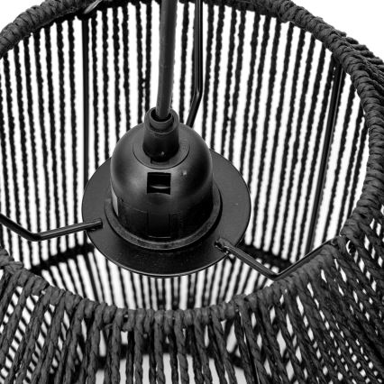 Aigostar - Luster na sajli 1xE27/60W/230V crne boje, prečnik 23 cm