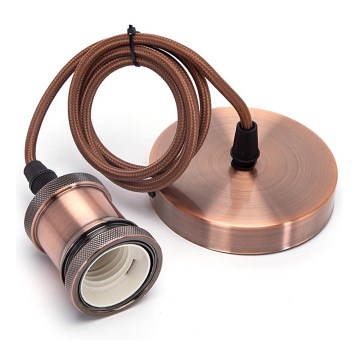 Aigostar - Napajajući kabel 1xE27/60W/230V bakrene boje