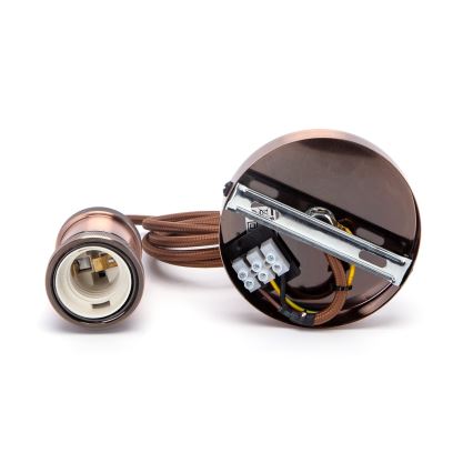 Aigostar - Napajajući kabel 1xE27/60W/230V bakrene boje