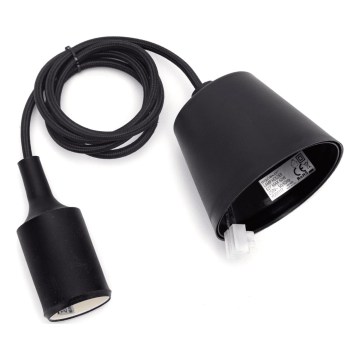 Aigostar - Napajajući kabl 1xE27/60W/250V crni