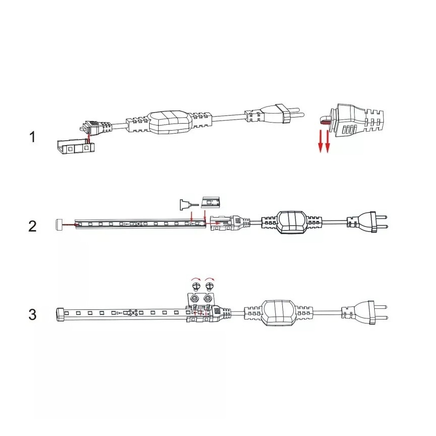 Aigostar - Napajanje za LED trake 8 mm 600W/230V bela