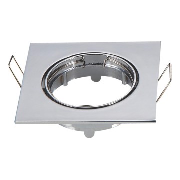 Aigostar - Okvir za ugradno svetlo GU10 8,2x8,2 cm sjajni hrom