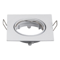 Aigostar - Okvir za ugradnu GU10 svetiljku 8,2x8,2 cm bela