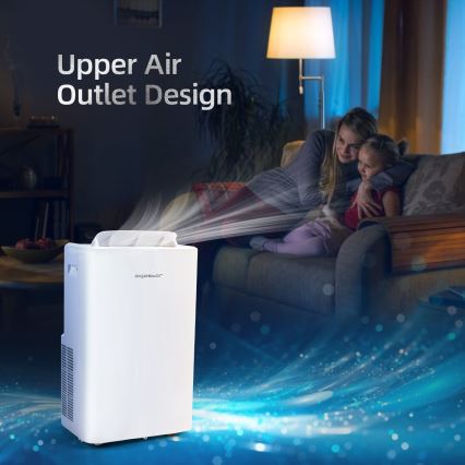 Aigostar - Pametna prenosiva klima 1337W/230V 12000 BTU Wi-Fi bela + daljinski upravljač
