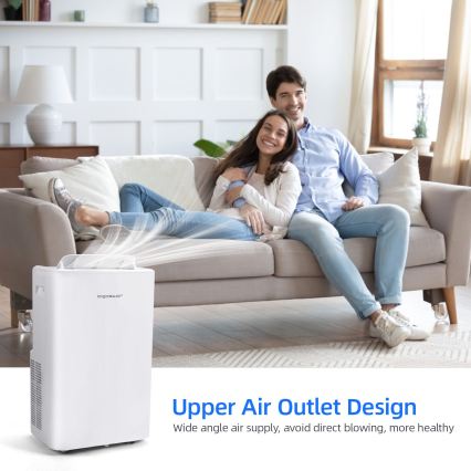 Aigostar - Pametna prenosiva klima 1337W/230V 12000 BTU Wi-Fi bela + daljinski upravljač