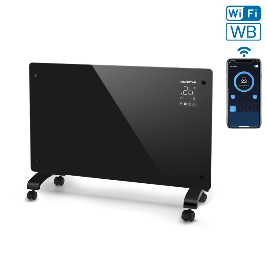 Aigostar - Pametni električni grejač/konvektor sa LCD displejem ECO/1000/2000W Wi-Fi