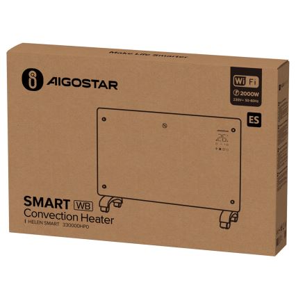 Aigostar - Pametni električni grejač/konvektor sa LCD displejem ECO/1000/2000W Wi-Fi