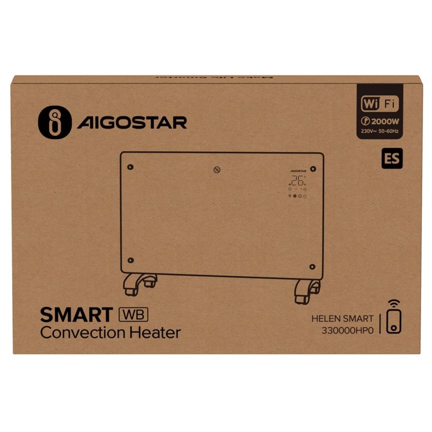 Aigostar - Pametni električni grejač/konvektor sa LCD displejem ECO/1000/2000W Wi-Fi