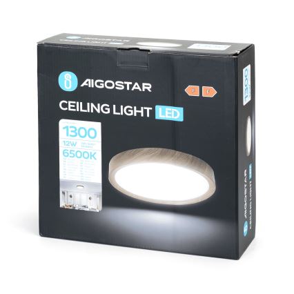 Aigostar - plafonsko LED svetlo 12W/230V 6500K prečnik 26,3 cm