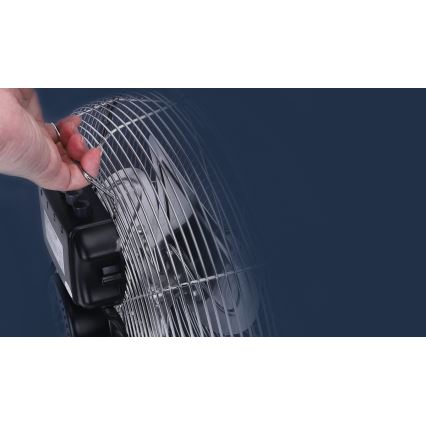 Aigostar - Podni ventilator 100W/230V prečnik 54 cm, sjajni hrom