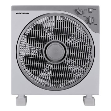Aigostar - Podni ventilator 35W/230V, prečnik 30 cm, bela/siva