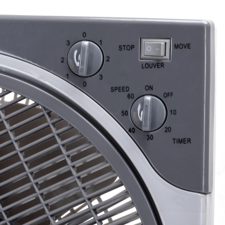 Aigostar - Podni ventilator 35W/230V, prečnik 30 cm, bela/siva