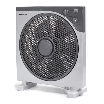 Aigostar - Podni ventilator 35W/230V, prečnik 30 cm, bela/siva