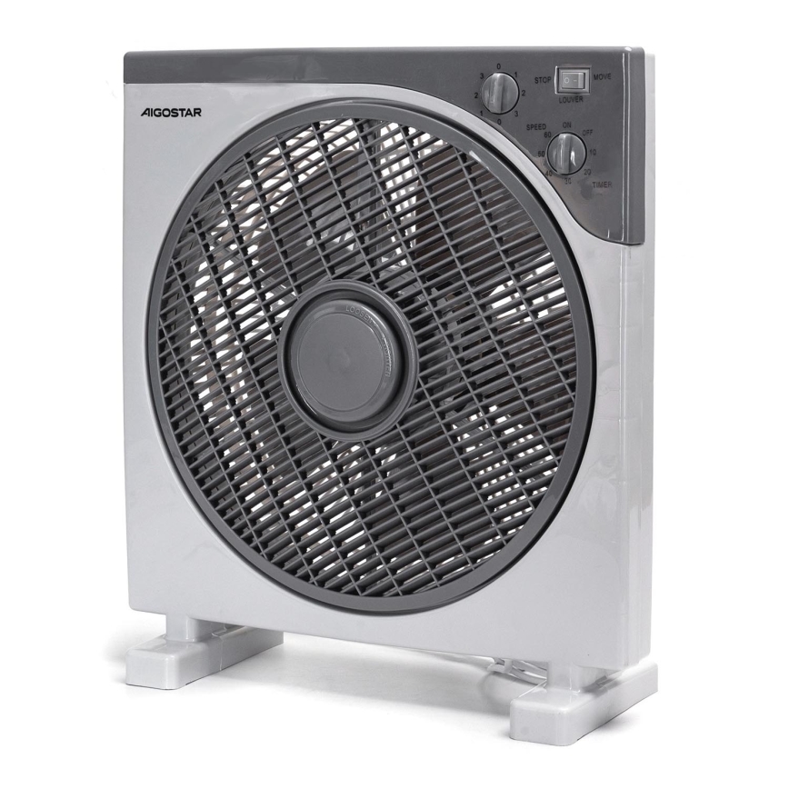 Aigostar - Podni ventilator 35W/230V, prečnik 30 cm, bela/siva