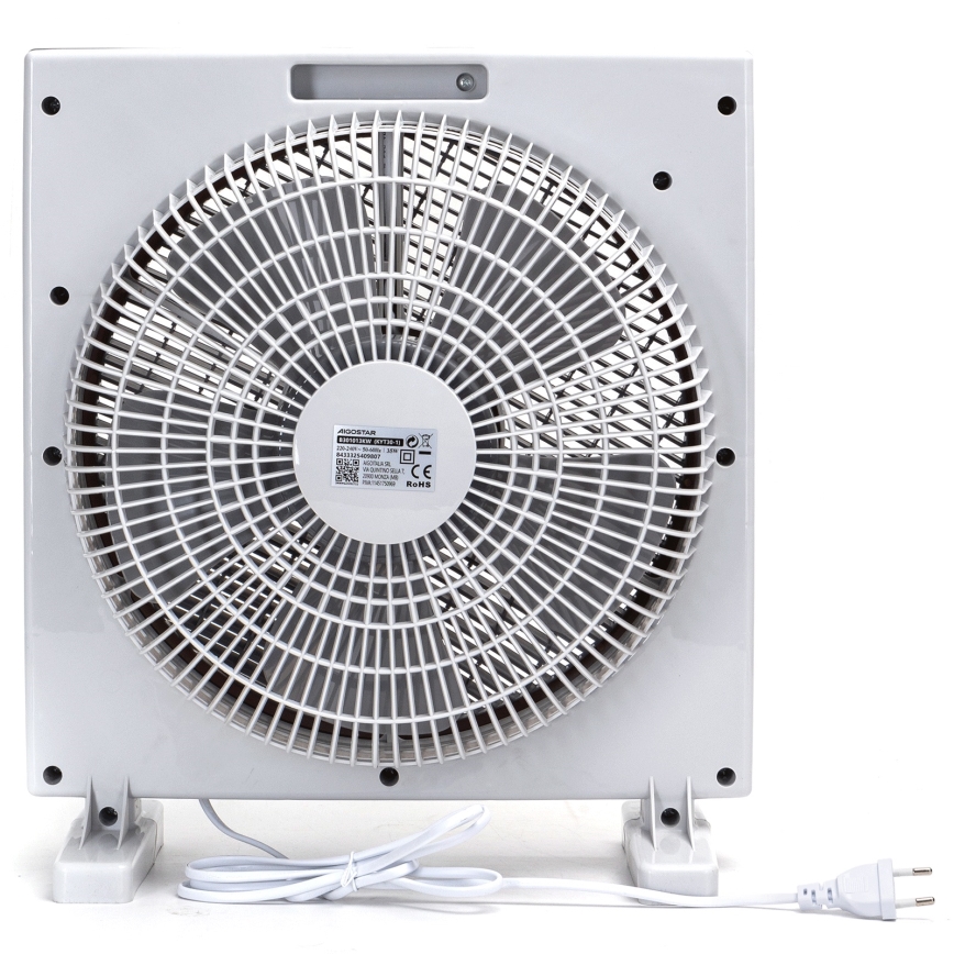 Aigostar - Podni ventilator 35W/230V, prečnik 30 cm, bela/siva