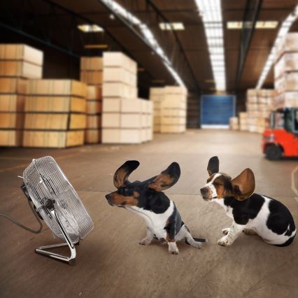 Aigostar - Podni ventilator 60W/230V 44,5 cm sjajni hrom